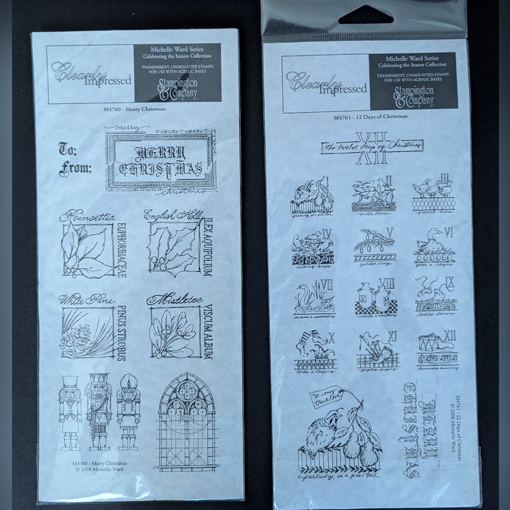 Clearly Impressed Michelle Ward Celebrating the Season Clear Cling Stamp Sets